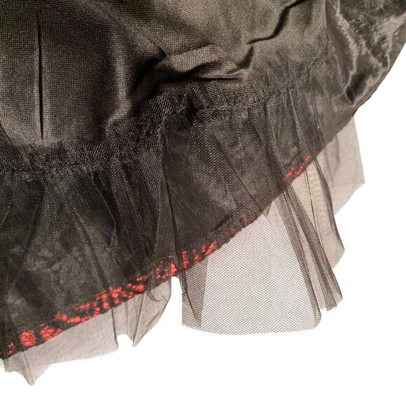 Strapless Red & Black Lace Fit & Flare Womens Dress Size M - Picture 6 of 10